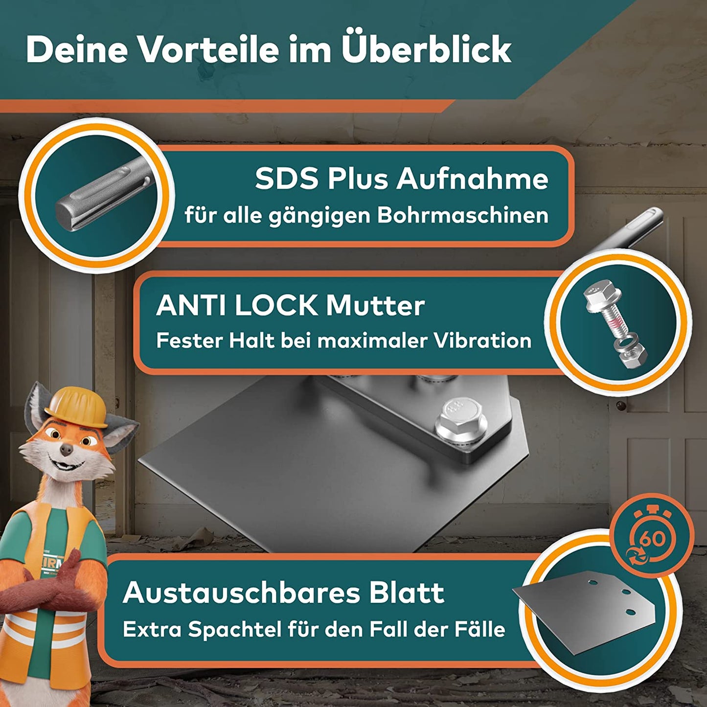 Der effektive Spachtelmeißel SDS Plus