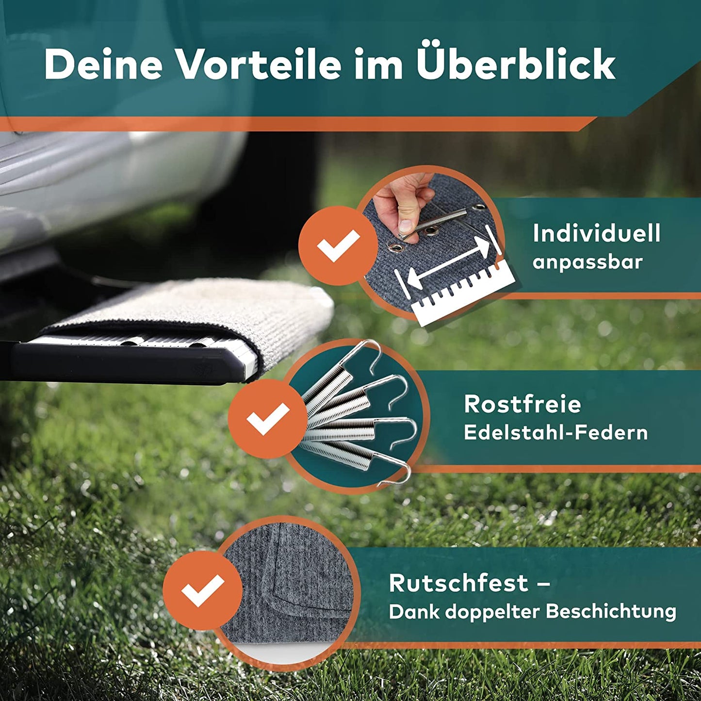 Rutschfeste Wohnmobil Trittstufen Fußmatte